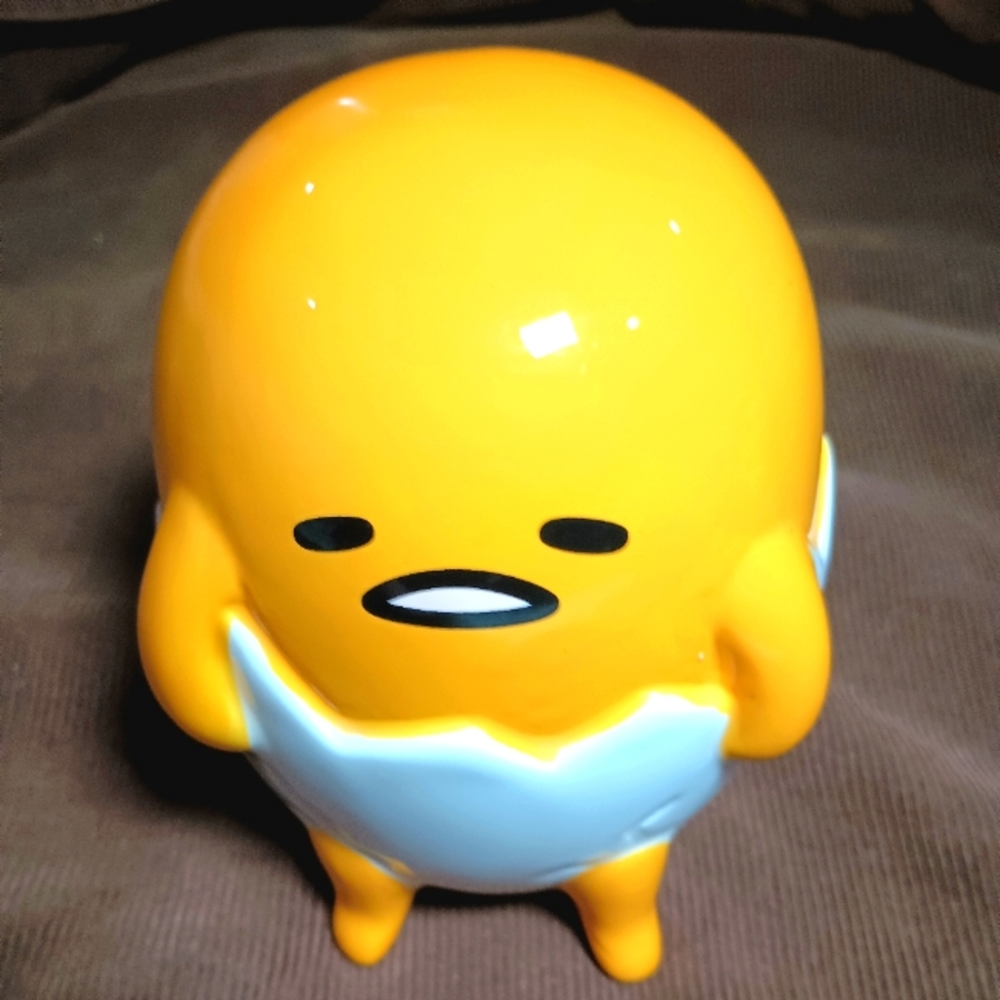Gudetama The Lazy Egg Ceramic Coin Bank Gudetama Collectible | 6 Inches Tall